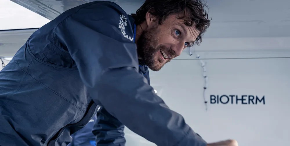 Paul Meilhat à bord de son IMOCA Biotherm