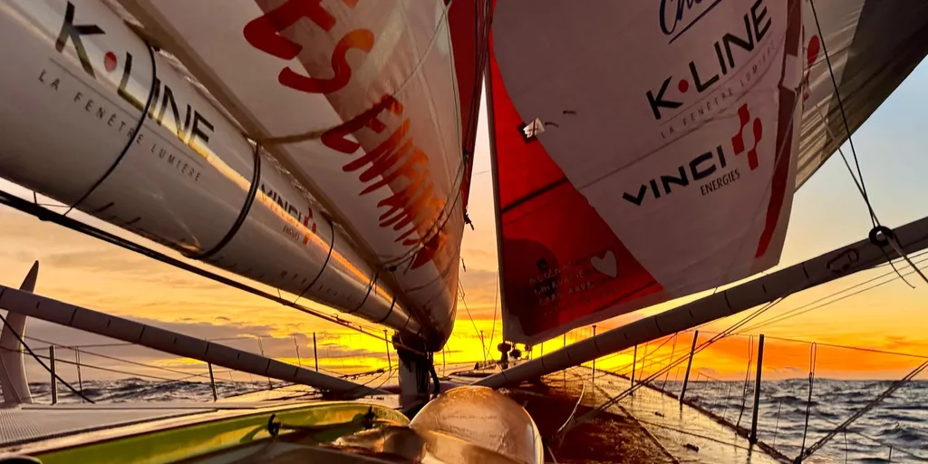 27 NOVEMBRE 2024 : Photo envoyée depuis le bateau Initiatives-Coeur lors de la course à la voile du Vendée Globe le 27 novembre 2024. (Photo du skipper Sam Davies) 