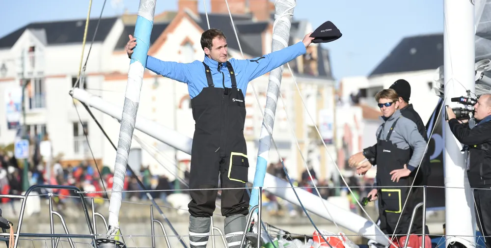 Channel ambiance with Morgan Lagraviere (FRA), skipper Safran, start of the Vendee Globe, in Les Sables d'Olonne, France, on November 6th, 2016 - Photo Olivier Blanchet / DPPI / Vendee Globe

Ambiance chenal avec Morgan Lagraviere (FRA), skipper Safran, d