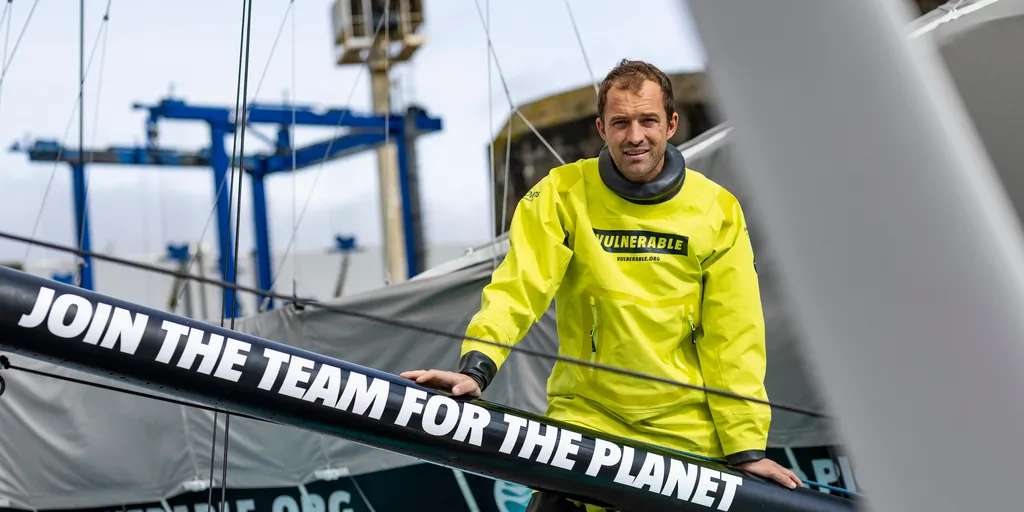 LORIENT, FRANCE - SEPTEMBER 2, 2024 : VULNERABLE skipper Sam Goodchild (GBR) is pictured on September 2, 2024 in Lorient, France - Photo by Pierre Bouras