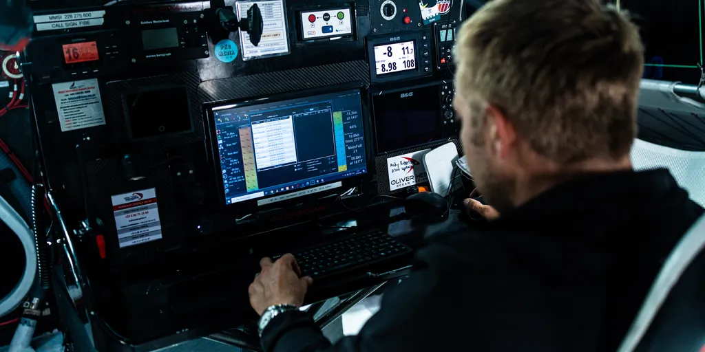 LORIENT, FRANCE - SEPTEMBER 23, 2024 : Tut Gut. Sailing skipper Oliver Heer (SUI) is pictured during training, on September 23, 2024 off Lorient, France - Photo Richard Mardens