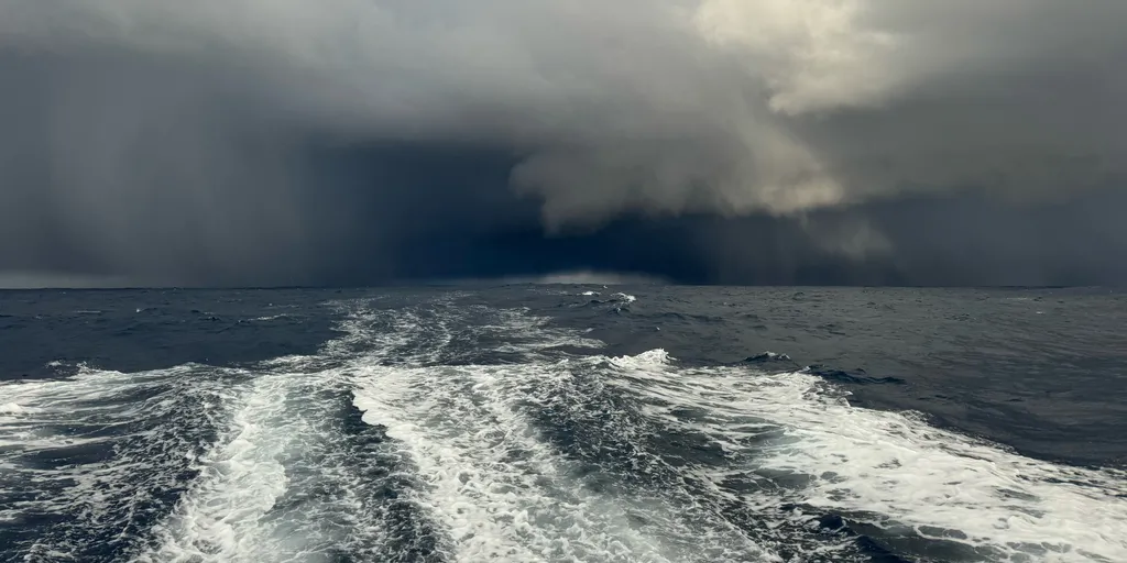RACE, JANUARY 04, 2024 : Photo sent from the boat STAND AS ONE - Altavia during the Vendee Globe sailing race on January 04, 2024. (Photo by skipper Eric Bellion)
