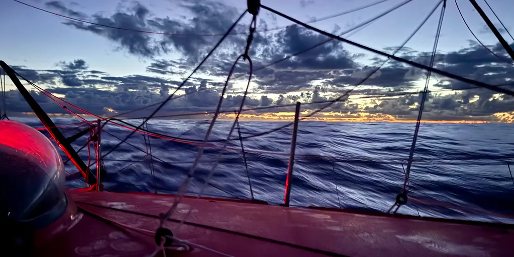 RACE, JANUARY 08, 2025 : Photo sent from the boat Initiatives-Coeur during the Vendee Globe sailing race on January 08, 2025. (Photo by skipper Sam Davies)
sunset