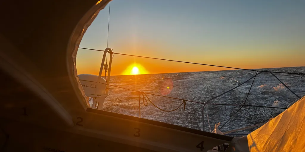 RACE, JANUARY 15, 2024 : Photo sent from the boat Groupe Dubreuil during the Vendee Globe sailing race on January 15, 2024. (Photo by skipper Sébastien Simon)