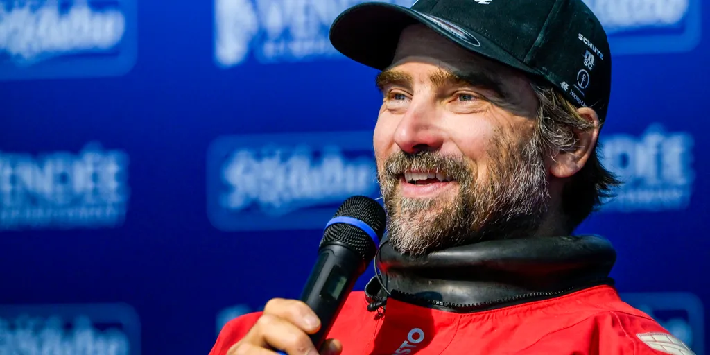 LES SABLES D'OLONNE, FRANCE - JANUARY 30, 2025 : Malizia - Seaexplorer skipper Boris Herrmann (GER) is photographed after taking 12th place in the Vendee Globe, on January 30, 2025 in Les Sables d'Olonne, France - (Photo by Olivier Blanchet / Alea)