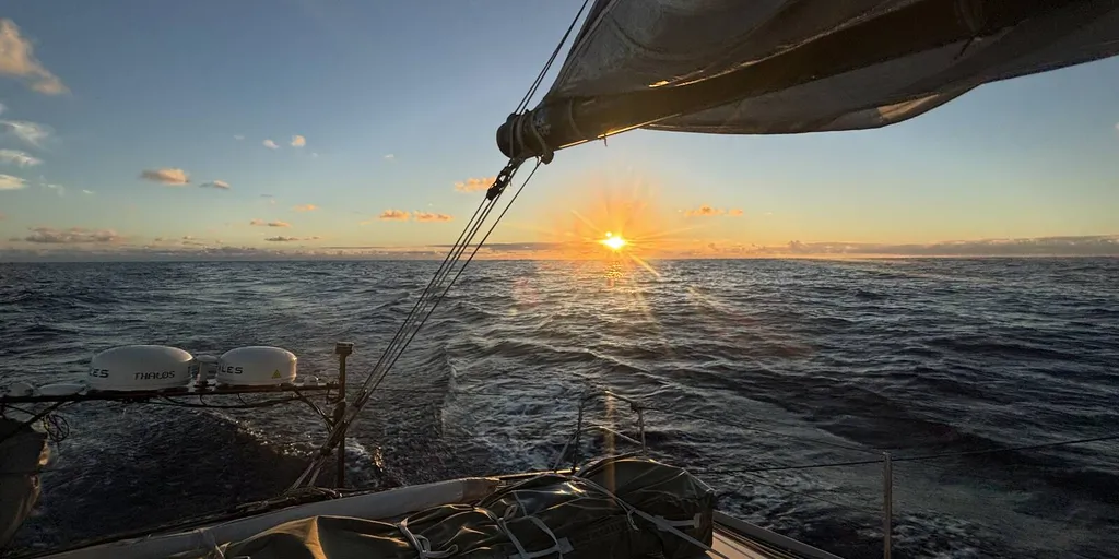 RACE, FEBRUARY 06, 2024 : Photo sent from the boat HUMAN Immobilier during the Vendee Globe sailing race on February 06, 2024. (Photo by skipper Antoine Cornic)