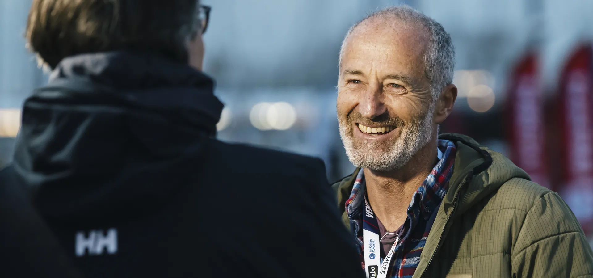 Michel Desjoyeaux au départ du Vendée Globe. 