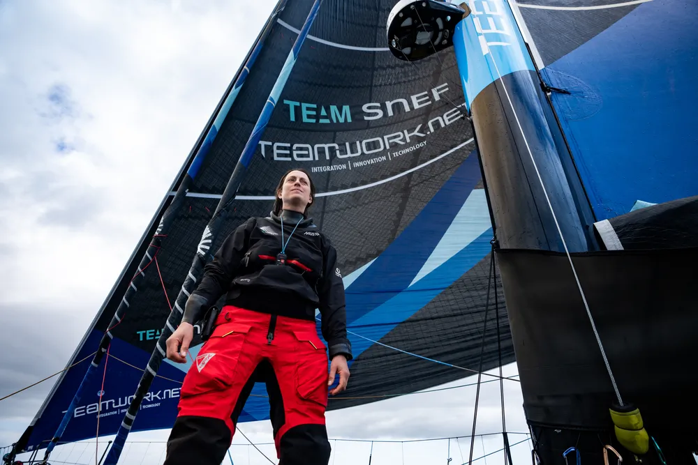 Justine Mettraux, skipper of Teamwork-Team SNEF