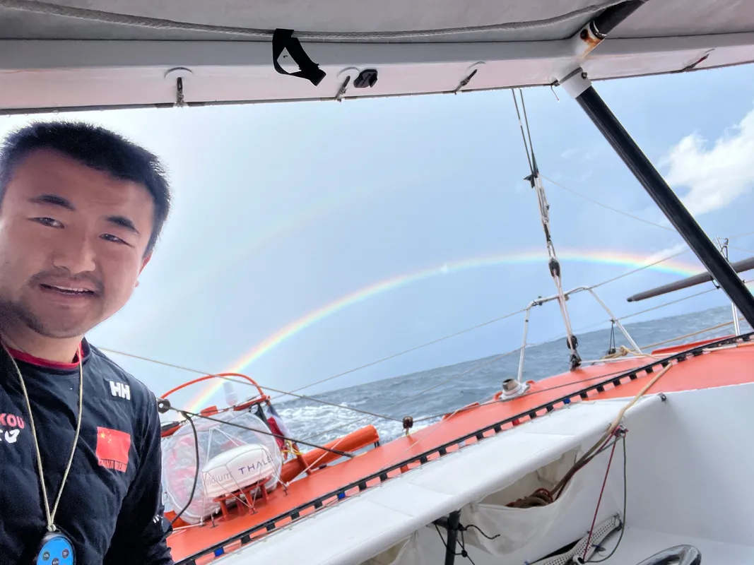 Le skipper de Singchain Team Haikou, Jingkun Xu (CN), a envoyé une photo du bateau