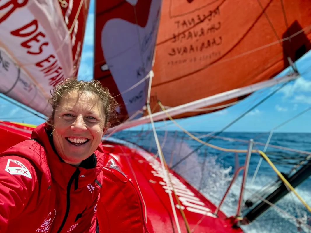 Le skipper d'Initiatives-Coeur Sam Davies (GBR) a envoyé une photo du bateau