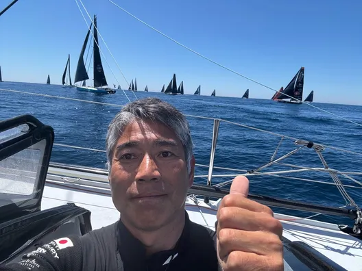 Le skipper de DMG MORI Global One, Kojiro Shiraishi (JAP), a envoyé une photo du bateau