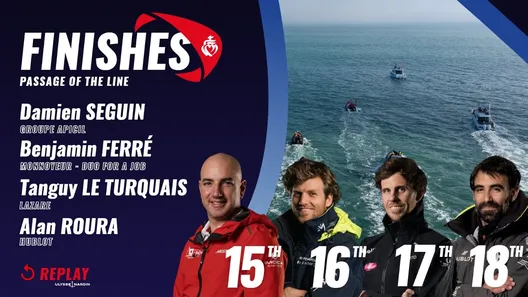 Finishes of Damien Seguin (15th),Benjamin Ferré (16th), Tanguy Le Turquais (17th) &Alan Roura (18th)