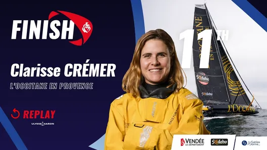 Passage of the channel for Clarisse Crémer 11th in the Vendée Globe 2024