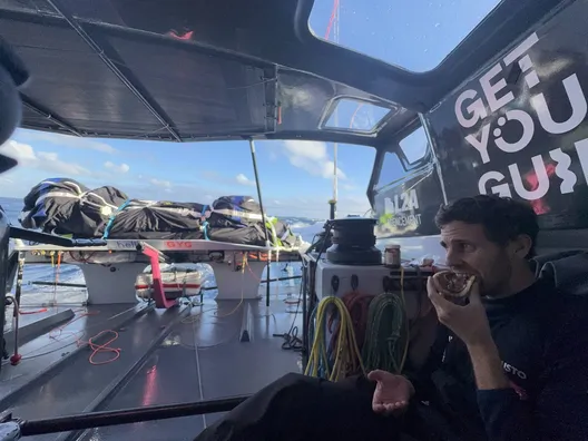 RACE, NOVEMBER 12, 2024 : Photo sent from the boat Lazare during the Vendee Globe sailing race on November 12, 2024. (Photo by skipper Tanguy Le Turquais)