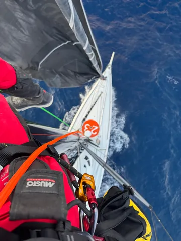 RACE, NOVEMBER 14, 2024 : Photo sent from the boat New Europe during the Vendee Globe sailing race on November 14, 2024. (Photo by skipper Szabolcs Weöres)