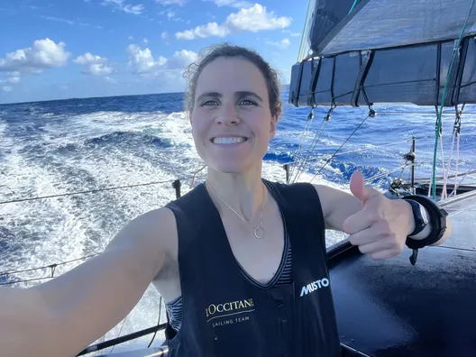 COURSE, 14 NOVEMBRE 2024 : Photo envoyée depuis le bateau L'Occitane en Provence lors de la course à la voile du Vendée Globe le 14 novembre 2024. (Photo de la skipper Clarisse Crémer)