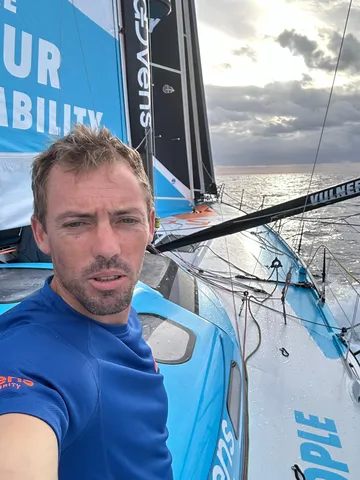 RACE, NOVEMBER 14, 2024 : Photo sent from the boat VULNERABLE skipper Thomas Ruyant (FRA) during the Vendee Globe sailing race on November 14, 2024. (Photo by skipper Thomas Ruyant)
