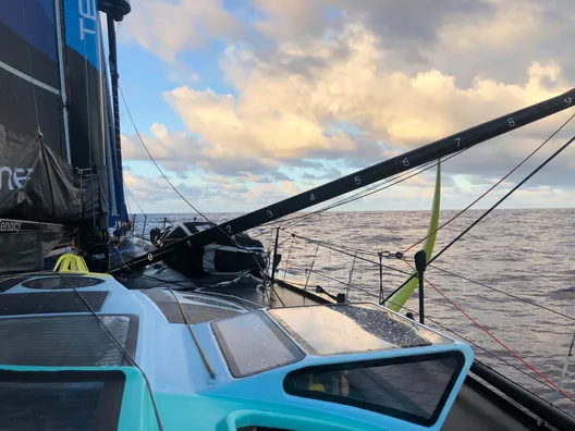 RACE, NOVEMBER 15, 2024 : Photo sent from the boat TeamWork - Team Snef during the Vendee Globe sailing race on November 15, 2024. (Photo by skipper Justine Mettraux)