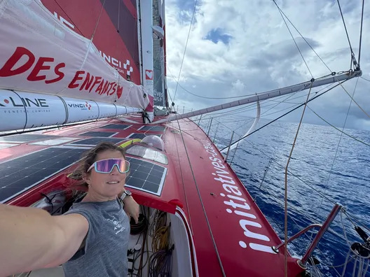 RACE, NOVEMBER 17, 2024 : Photo sent from the boat Initiatives-Coeur during the Vendee Globe sailing race on November 17, 2024. (Photo by skipper Sam Davies)