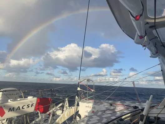 RACE, NOVEMBER 18, 2024 : Photo sent from the boat MACSF during the Vendee Globe sailing race on November 18, 2024. (Photo by skipper Isabelle Joschke)