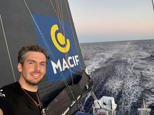 RACE, NOVEMBER 19, 2024 : Photo sent from the boat MACIF Santé Prévoyance during the Vendee Globe sailing race on November 19, 2024. (Photo by skipper Charlie Dalin)