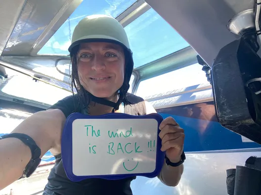 RACE, NOVEMBER 19, 2024 : Photo sent from the boat TeamWork - Team Snef during the Vendee Globe sailing race on November 19, 2024. (Photo by skipper Justine Mettraux)