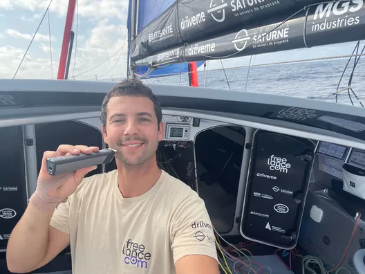 LE 20 NOVEMBRE 2024 : Photo envoyée depuis le bateau Freelance.com lors de la course à la voile du Vendée Globe le 20 novembre 2024. (Photo du skipper Guirec Soudée)