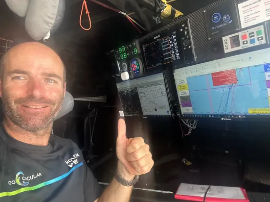 RACE, NOVEMBER 21, 2024 : Photo sent from the boat HOLCIM - PRB during the Vendee Globe sailing race on November 21, 2024. (Photo by skipper Nicolas Lunven)