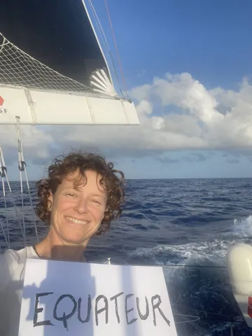 23 NOVEMBRE 2024 : Photo envoyée depuis le bateau MACSF lors de la course à la voile du Vendée Globe le 23 novembre 2024. (Photo du skipper Isabelle Joschke)