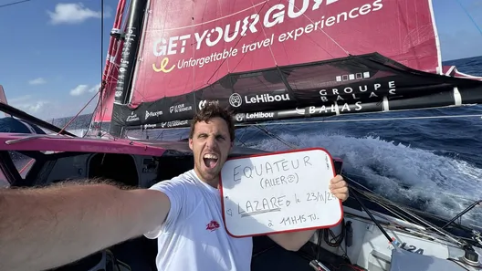 RACE, NOVEMBER 23, 2024 : Photo sent from the boat Lazare during the Vendee Globe sailing race on November 23, 2024. (Photo by skipper Tanguy Le Turquais)