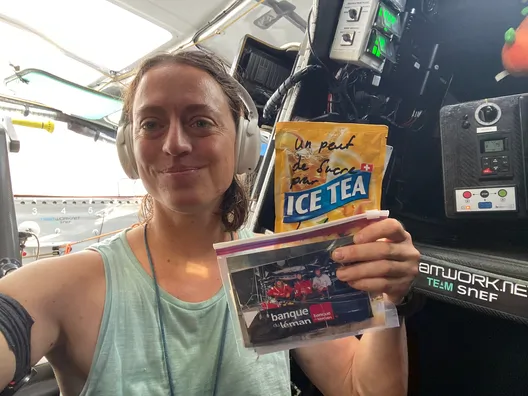 RACE, NOVEMBER 23, 2024 : Photo sent from the boat TeamWork - Team Snef during the Vendee Globe sailing race on November 23, 2024. (Photo by skipper Justine Mettraux)