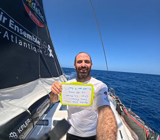 23 NOVEMBRE 2024 : Photo envoyée depuis le bateau FOUSSIER lors de la course à la voile du Vendée Globe le 23 novembre 2024. (Photo du skipper Sébastien Marsset) Equateur