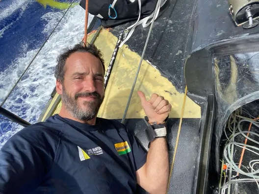 LE 29 NOVEMBRE 2024 : Photo envoyée depuis le bateau Bureau Vallée lors de la course à la voile du Vendée Globe le 29 novembre 2024. (Photo du skipper Louis Burton)