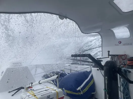 RACE, DECEMBER 06, 2024 : Photo sent from the boat Fives Group - Lantana Environnement during the Vendee Globe sailing race on December 06, 2024. (Photo by skipper Louis Duc)
Waves