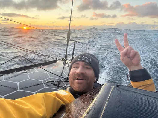 RACE, DECEMBER 18, 2024 : Photo sent from the boat GUYOT Environnement - Water Family during the Vendee Globe sailing race on December 18, 2024. (Photo by skipper Benjamin Dutreux)