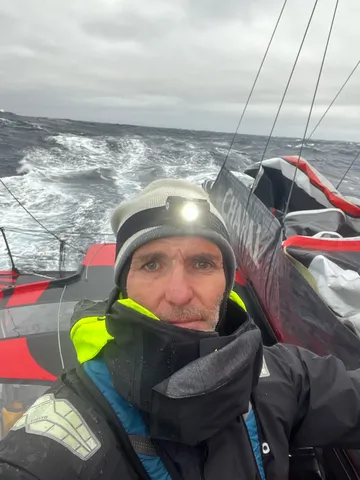 COURSE, 20 DÉCEMBRE 2024 : Photo envoyée depuis le bateau Charal lors de la course à la voile du Vendée Globe le 20 décembre 2024. (Photo du skipper Jérémie Beyou)