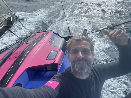 22 DÉCEMBRE 2024 : Photo envoyée depuis le bateau STAND AS ONE - Altavia lors de la course à la voile du Vendée Globe le 22 décembre 2024. (Photo du skipper Eric Bellion)