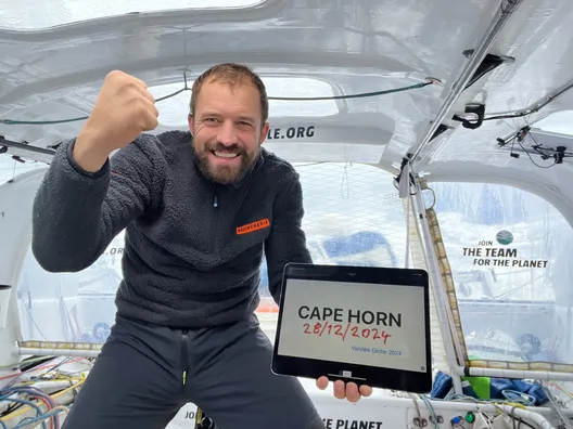 LE 28 DÉCEMBRE 2024 : Photo envoyée depuis le bateau VULNERABLE SG lors de la course à la voile du Vendée Globe le 28 décembre 2024. (Photo du skipper Sam Goodchild) Cap Horn