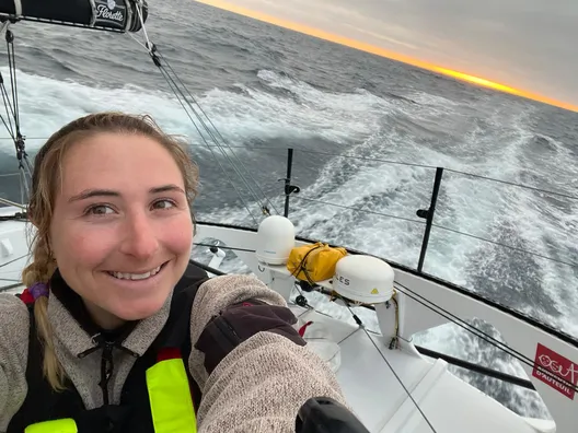 RACE, DECEMBER 30, 2024 : Photo sent from the boat DeVenir during the Vendee Globe sailing race on December 30, 2024. (Photo by skipper Violette Dorange)
