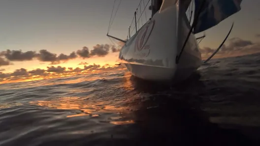 COURSE, 01 JANVIER 2024 : Photo envoyée depuis le bateau Groupe Dubreuil lors de la course à la voile du Vendée Globe le 01 janvier 2024. (Photo du skipper Sébastien Simon)