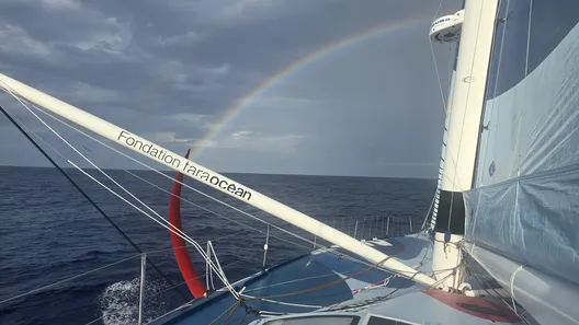 RACE, JANUARY 04, 2025 : Photo sent from the boat Biotherm during the Vendee Globe sailing race on January 04, 2025. (Photo by skipper Paul Meilhat)rainbow