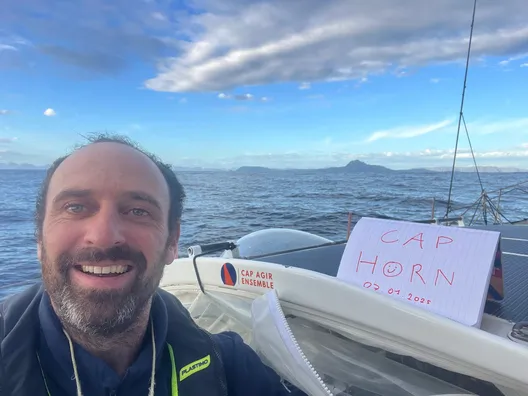 COURSE, 08 JANVIER 2024 : Photo envoyée depuis le bateau FOUSSIER lors de la course à la voile du Vendée Globe le 08 janvier 2024. (Photo du skipper Sébastien Marsset) Cap Horn