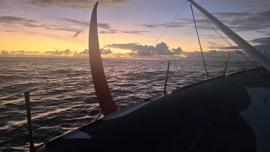 COURSE, 08 JANVIER 2025 : Photo envoyée depuis le bateau Biotherm lors de la course à la voile du Vendée Globe le 08 janvier 2025. (Photo du skipper Paul Meilhat)