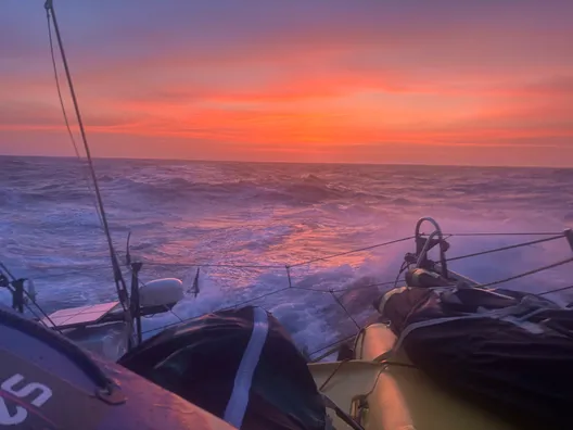 COURSE, 13 JANVIER 2025 : Photo envoyée depuis le bateau La Mie Caline lors de la course à la voile du Vendée Globe le 13 janvier 2025. (Photo du skipper Arnaud Boissières)