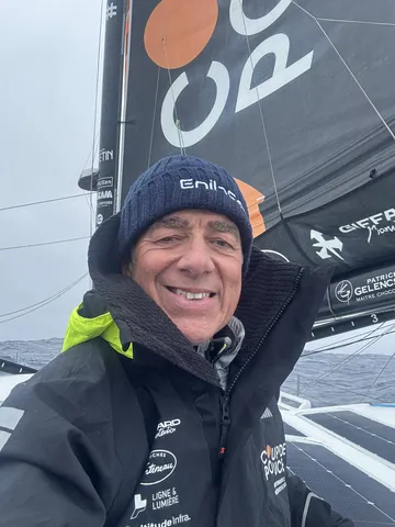 COURSE, 17 JANVIER 2025 : Photo envoyée depuis le bateau Coup de Pouce lors de la course à la voile du Vendée Globe le 17 janvier 2025. (Photo du skipper Manuel Cousin)