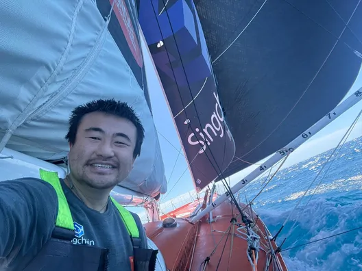 RACE, JANUARY 18, 2024 : Photo sent from the boat Singchain Team Haikou during the Vendee Globe sailing race on January 18, 2024. (Photo by skipper Jingkun Xu)