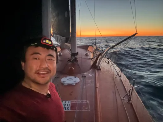 COURSE, 19 JANVIER 2024 : Photo envoyée depuis le bateau Singchain Team Haikou lors de la course à la voile du Vendée Globe le 19 janvier 2024. (Photo du skipper Jingkun Xu)