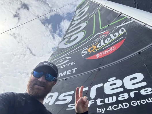 RACE, JANUARY 19, 2025 : Photo sent from the boat GUYOT Environnement - Water Family during the Vendee Globe sailing race on January 19, 2025. (Photo by skipper Benjamin Dutreux)