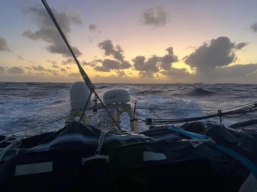 COURSE, 19 JANVIER 2025 : Photo envoyée depuis le bateau VULNERABLE SG lors de la course à la voile du Vendée Globe le 19 janvier 2025. (Photo du skipper Sam Goodchild)