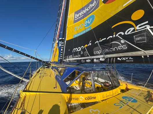 RACE, JANUARY 20, 2025 : Photo sent from the boat La Mie Caline during the Vendee Globe sailing race on January 20, 2025. (Photo by skipper Arnaud Boissières)